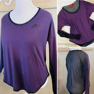 Nike purple and black mesh top M